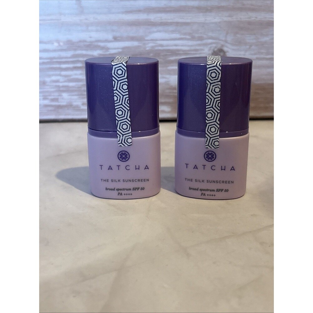 2 Tatcha The Silk Sunscreen SPF 50 - .5 oz Each travel size NWOB Sealed